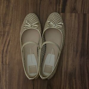 Dolce Vita Gold Woven Flats